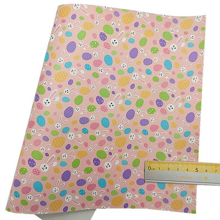 Sparkling Easter Faux Leather Crafting Sheets - Assorted Glitter in Pink, Yellow, and Mint