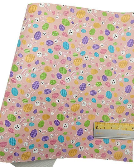Sparkling Easter Faux Leather Crafting Sheets - Assorted Glitter in Pink, Yellow, and Mint