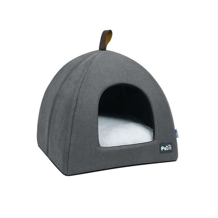 Cozy Velvet Mini Tent Cat Bed - Winter Retreat for Feline Friends