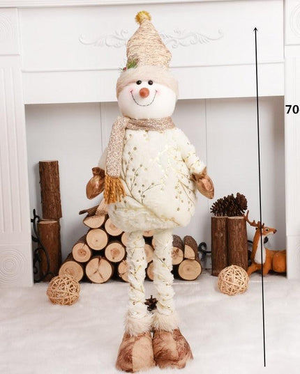 Enchanting Christmas Figurine Collection: Santa, Snowman, and Elk for Festive Home Decor