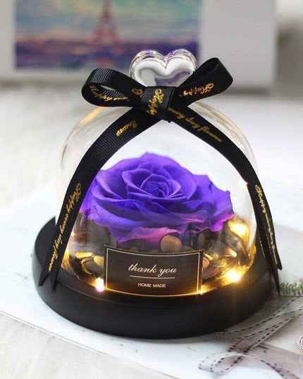 Eternal Elegance Rose Glass Display - A Timeless Tribute to Lasting Affection