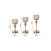 Luxurious Crystal and Metal Glass Tealight Candle Holder for Special Events