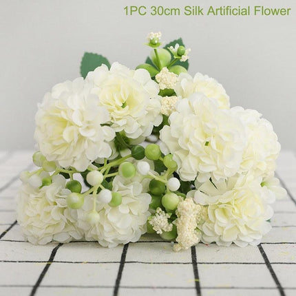 Lifelike Faux Peony Bouquet - 30cm, 7 Vibrant Colors