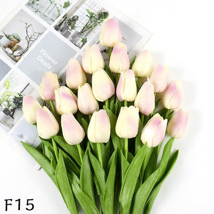 Elegant 31-Piece Faux Tulip Arrangement - Enhance Your Celebrations