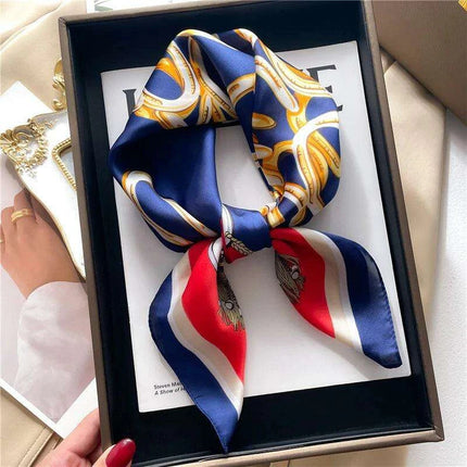 Elegant 70x70CM Printed Polyester Scarf for Timeless Style