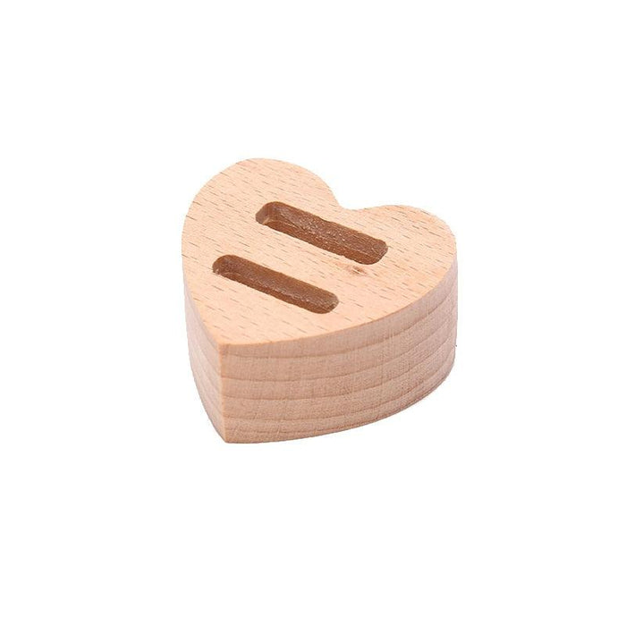 Elegant Hexagon Wood Ring Holder - Stylish Jewelry Display for Couples