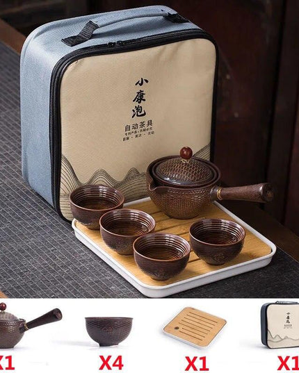 Revolutionary Spinning Porcelain Tea Set for Effortless Brewing