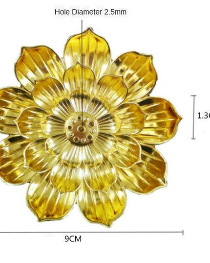 Serene Lotus Alloy Incense Holder: Aromatherapy Diffuser for Tranquil Spaces