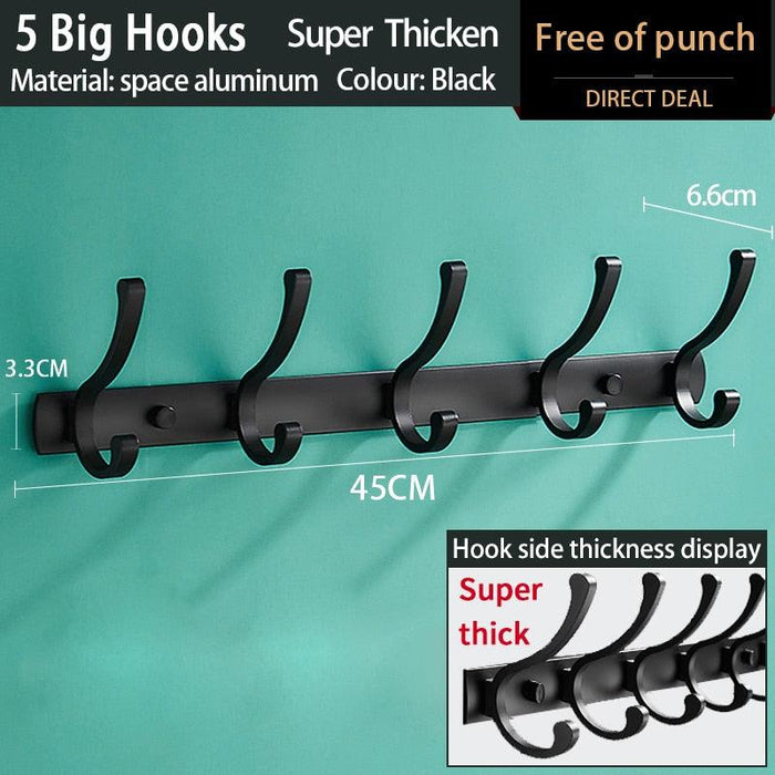 Space-Saving Aluminum Robe Hook Set: Durable Storage Solution