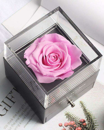 Eternal Elegance Rose Glass Display - A Timeless Tribute to Lasting Affection