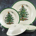 Festive Christmas Tree Ceramic Plates - Set of 4 Elegant Dining Dishes for Special Holidays