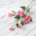 Silk Peony Rose Bouquet - Set of 5 Realistic Artificial Flowers