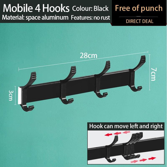 Space-Saving Aluminum Hook Organizer: Efficient and Stylish Storage for Any Room