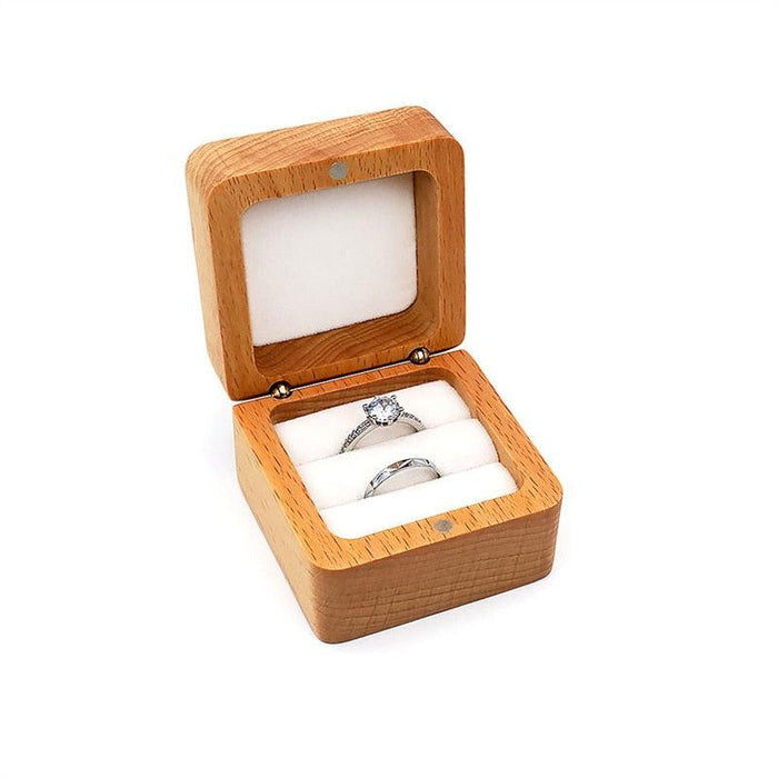 Retro Charm Wooden Jewelry Box with Ring Holder - Ideal for Travel and Special Occasions