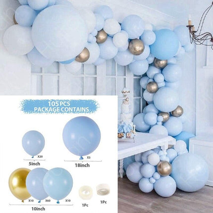 Elegant Blue Macaron Balloon Arch Kit - Transform Your Celebrations with Luxurious Style