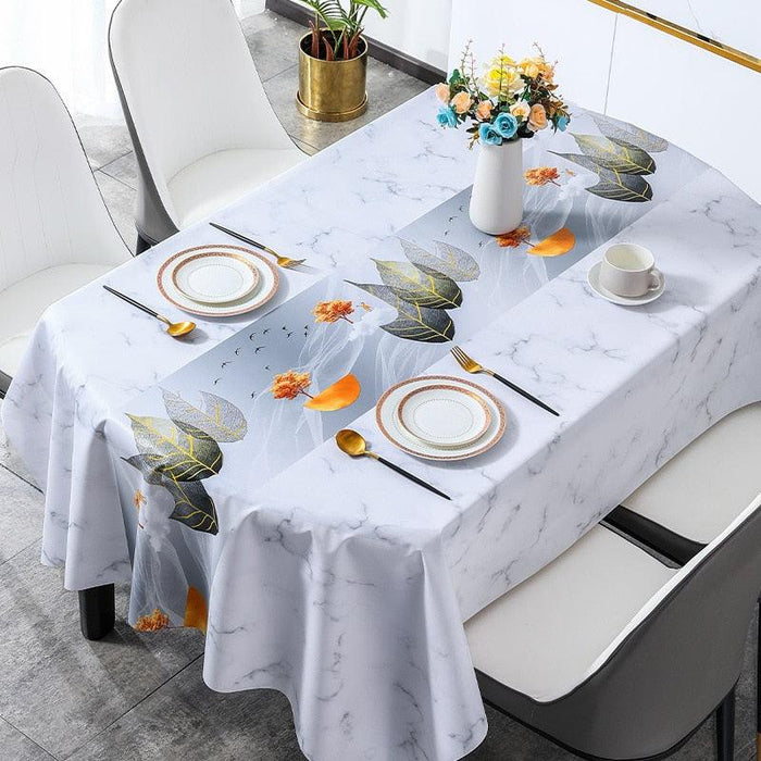 Luxurious Botanica Oval PVC Tablecloth