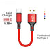 25cm Portable USB C Fast Charging Cable for Huawei P30 P40 Samsung