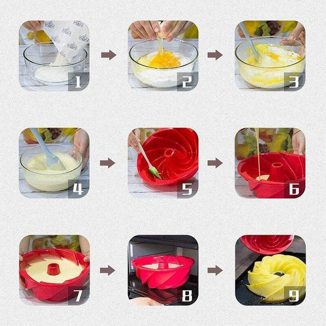 Spiral Delight Silicone Cake Mold for Effortless Dessert Masterpieces