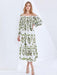 Experience Contemporary Elegance with Retro Print Off-Shoulder Dress
