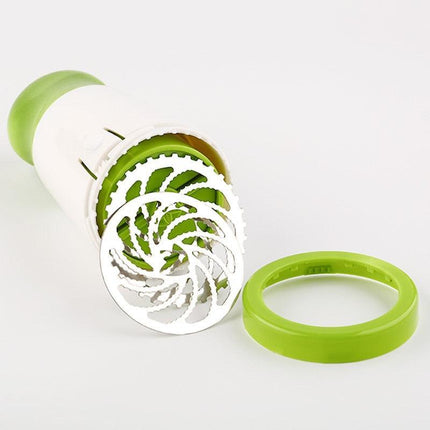 Vibrant Green Herb Grinder and Spice Chopper Set with Convenient Condiment Container