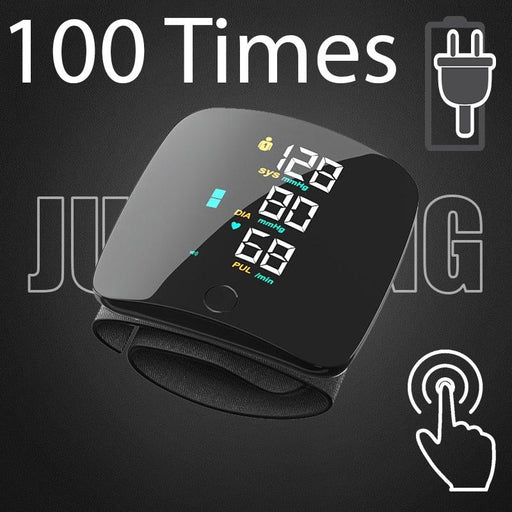 Smart Wrist Blood Pressure Monitor with Voice Control