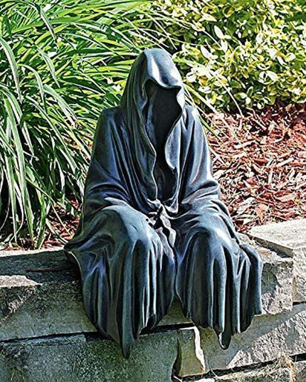 Ethereal Black Reaper Resin Sculpture for Dark Fantasy Enthusiasts