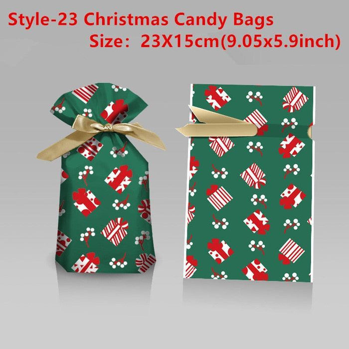 Santa's Joyful Holiday Candy Gift Bag Collection - Set of 5