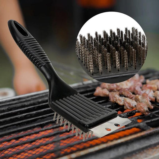 Grill Master Stainless Steel BBQ Cleaning Kit with Wire Bristles and Scraper