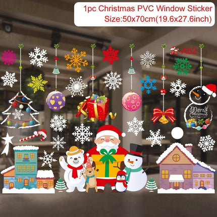 Festive Holiday Celebration Sticker Set: Christmas & New Year Wall and Window Decor