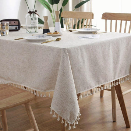 Chic Cotton-Linen Tablecloth Set for Dining, Photography, and Home Decor