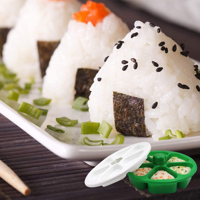Effortlessly Craft Triangular Onigiri Rice Balls with the Convenient Sushi Mold