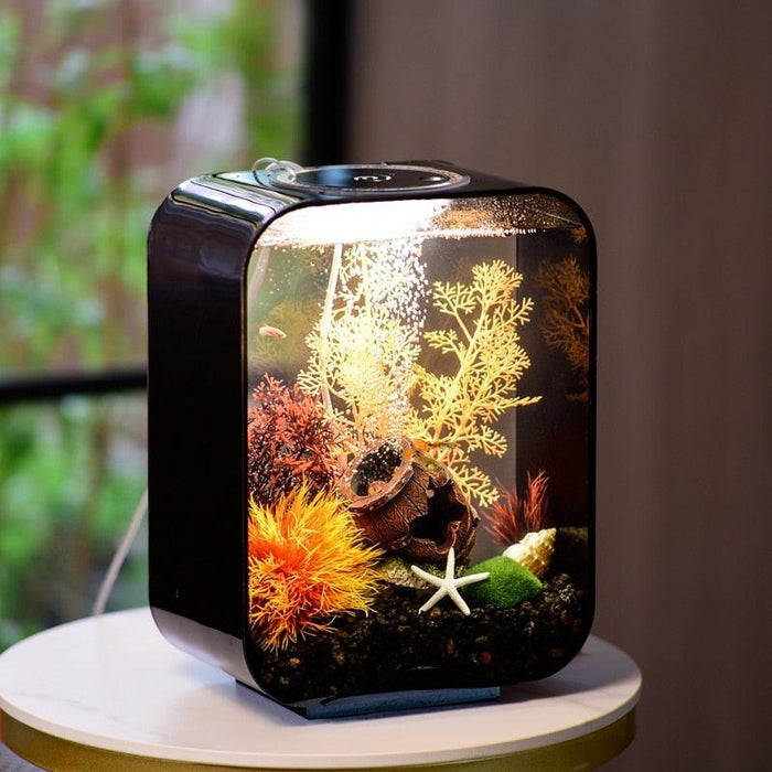 Luxury Botanica Modern Small Acrylic Fish Tank with LED Lighting