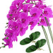 Sophisticated 40-Inch Artificial Phalaenopsis Orchid Flower Stems Bundle with Butterfly Embellishments