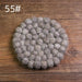 Elegant Round Wool Felt Coasters - Stylish Surface Protection Set