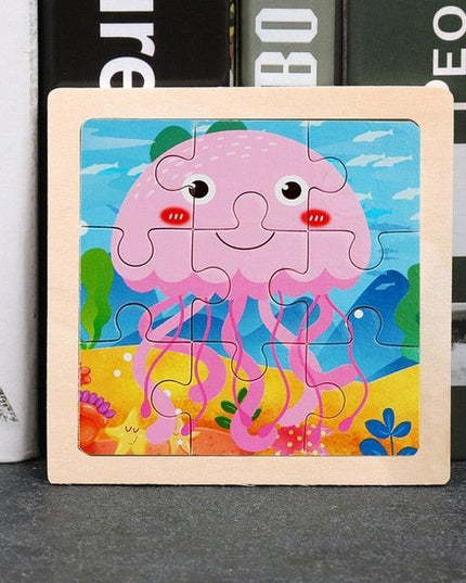 Animal Adventure Wooden Tangram Puzzle Set - Creative Learning Toy for Children