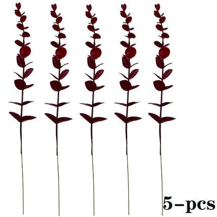 Set of 10 Realistic Eucalyptus Leaf Stems - Perfect for Home and Wedding Decor