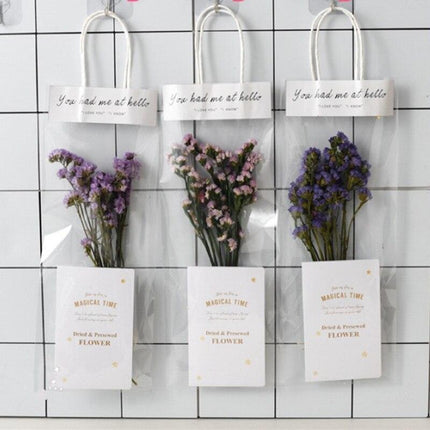 Elegant Dried Floral Arrangement in Trendy Tote Bag