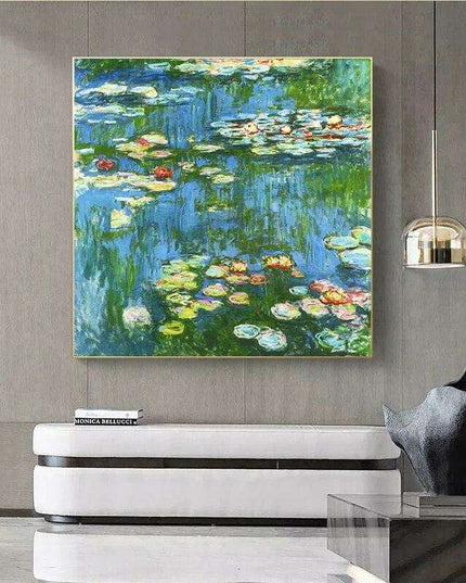 Tranquil Water Lilies Custom Canvas Art - Multiple Size Options Available