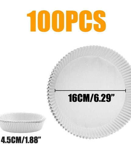 Round Non-Stick Parchment Paper Liners for Effortless Air Fryer Cooking