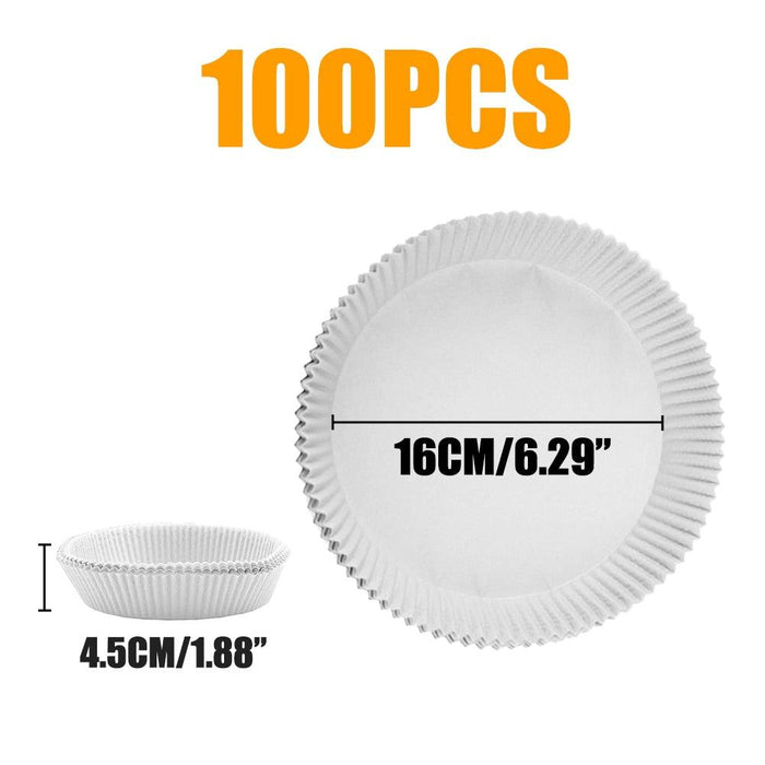 Round Non-Stick Parchment Paper Liners for Effortless Air Fryer Cooking