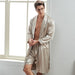 Silk Comfort Men's Luxury Long-sleeved Bathrobe Set