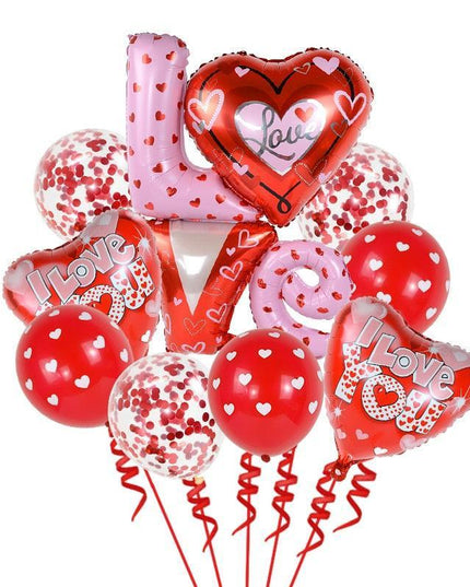 Romantic Red Heart Foil Balloon: Heartfelt Love Letter Design for Unforgettable Celebrations
