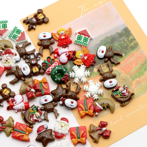 Christmas Craft Cabochon Set - Festive 50-Piece Collection