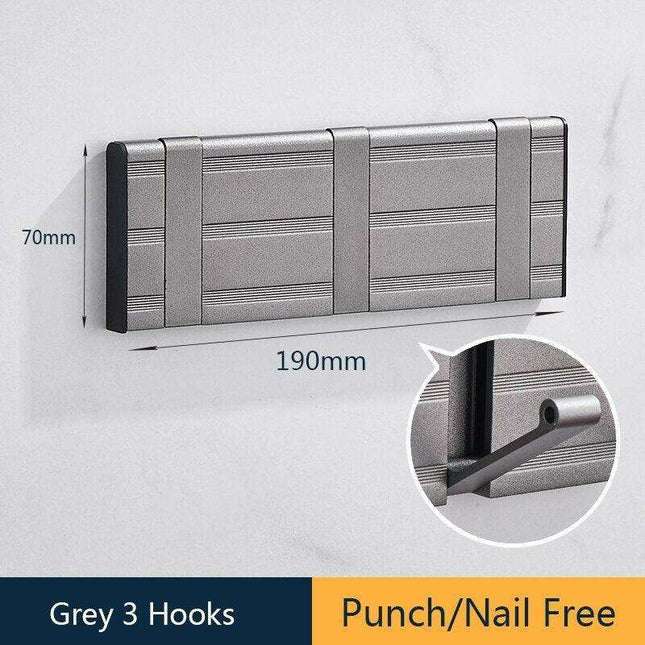 Modern Electroplated Aluminum Wall Hook Set - Elegant Storage Solution