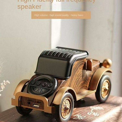 Vintage Style Bluetooth Speaker with Enhanced Bass - Perfect Audio Companion for Music Lovers