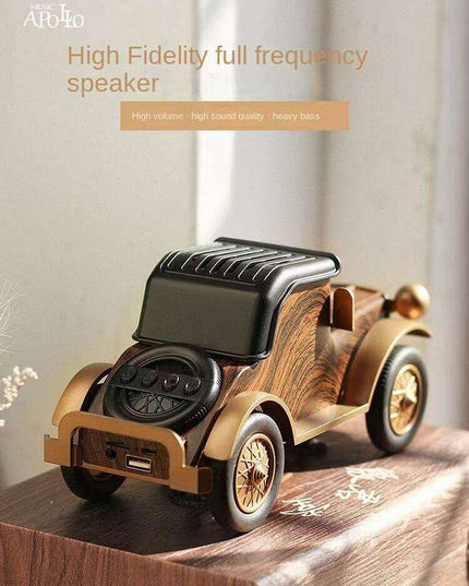 Vintage Style Bluetooth Speaker with Enhanced Bass - Perfect Audio Companion for Music Lovers