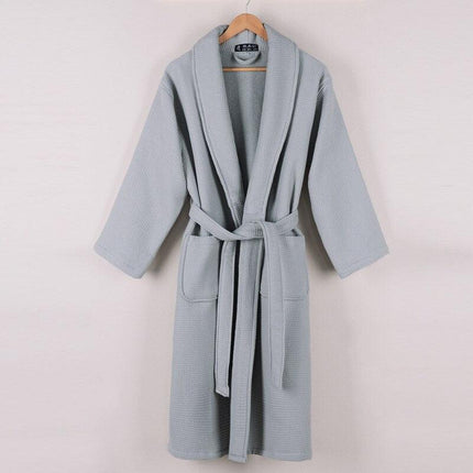 Luxury Cotton Kimono Robe with Plush Waffle Weave for Cozy Relaxation