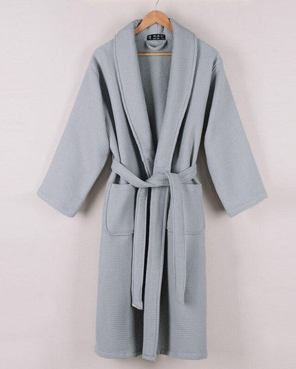 Luxury Cotton Kimono Robe with Plush Waffle Weave for Cozy Relaxation