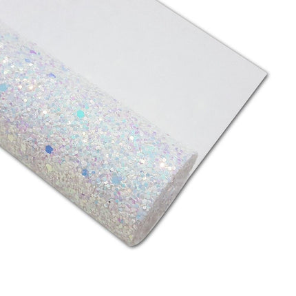 Sparkling White Faux Leather Craft Roll: Elevate Your DIY Masterpieces