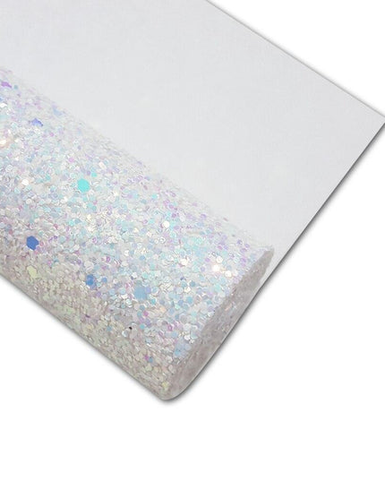 Sparkling White Faux Leather Craft Roll: Elevate Your DIY Masterpieces